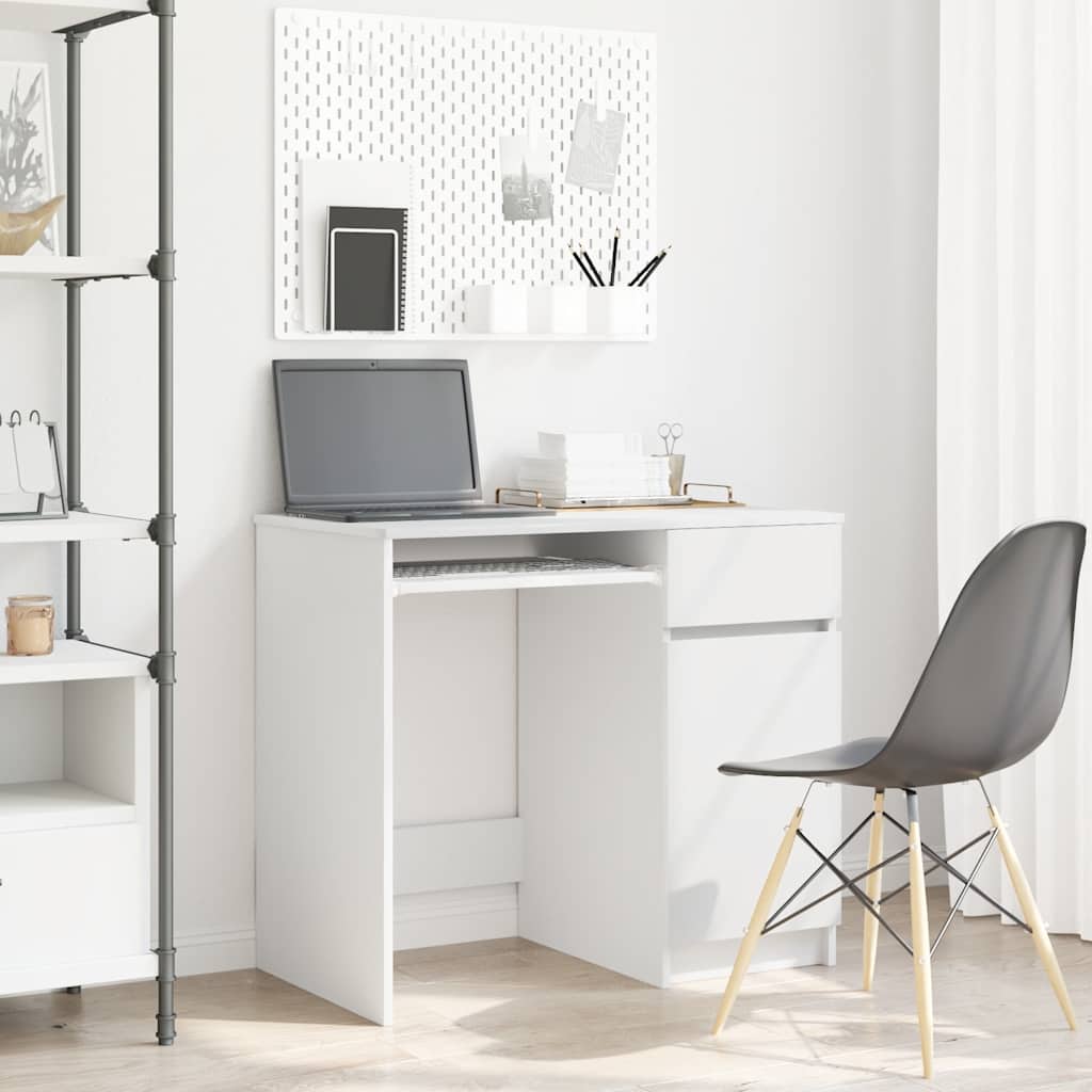 Bureau 86x49x76 cm spaanplaat wit is nu te koop bij PeponiXL, paradijselijk wonen!