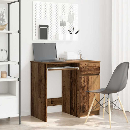 Bureau 86x49x76 cm spaanplaat oud hout is nu te koop bij PeponiXL, paradijselijk wonen!
