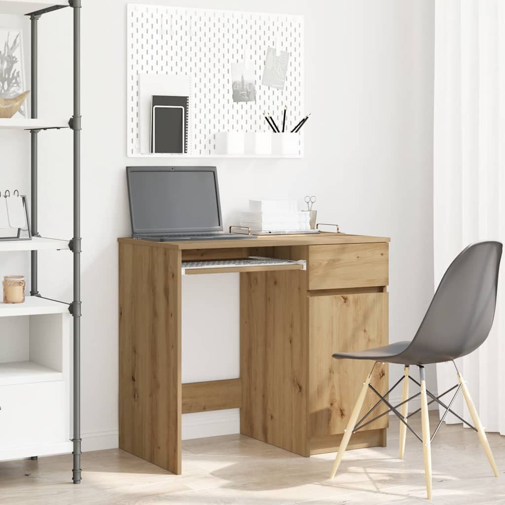 Bureau ambachtelijk 86x49x76 cm spaanplaat eikenkleurig is nu te koop bij PeponiXL, paradijselijk wonen!