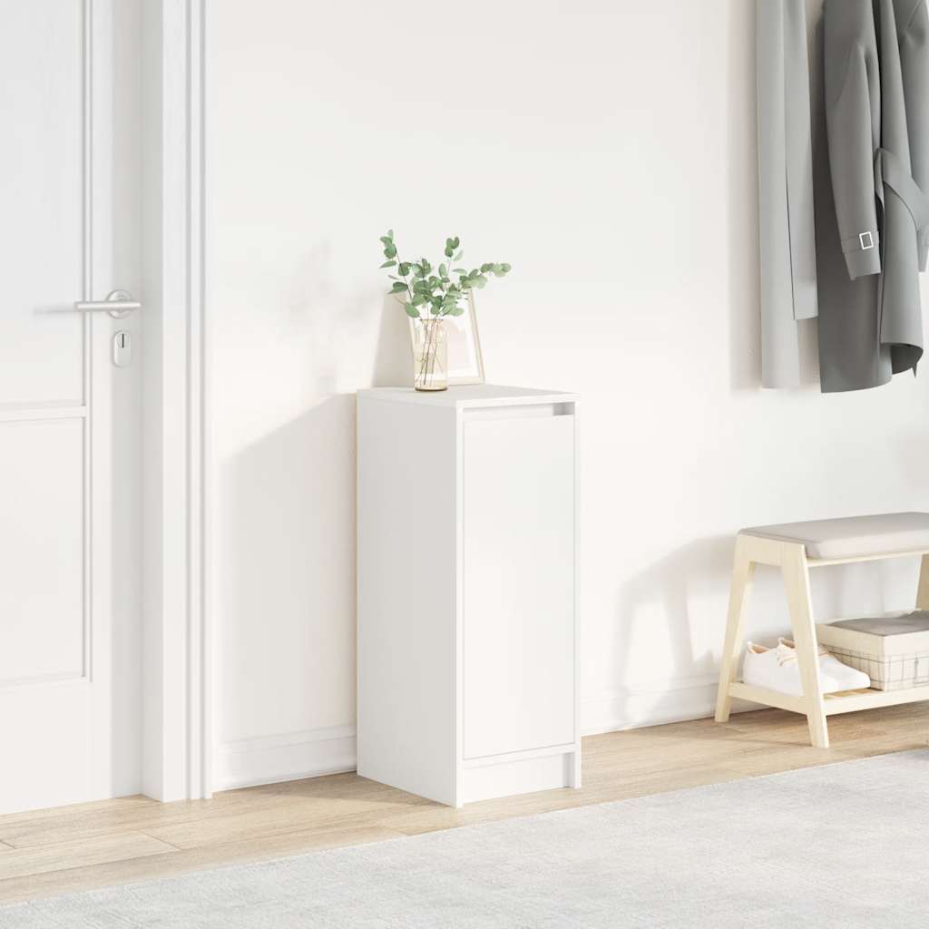 Schoenenkast 29,5x34x76 cm bewerkt hout wit is nu te koop bij PeponiXL, paradijselijk wonen!