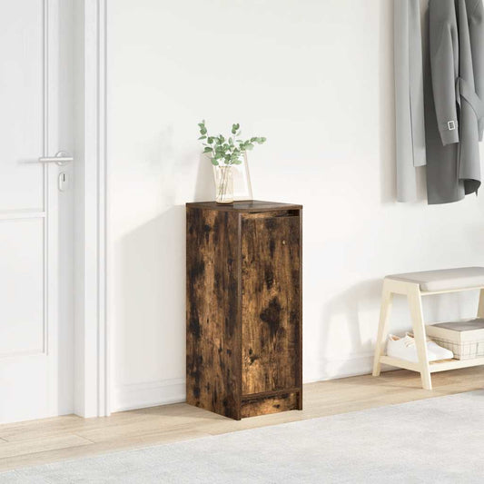 Schoenenkast 29,5x34x76 cm bewerkt hout gerookt eikenkleurig is nu te koop bij PeponiXL, paradijselijk wonen!
