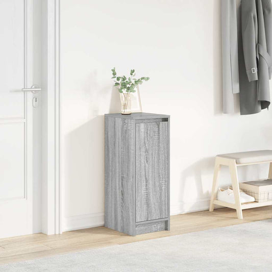 Schoenenkast 29,5x34x76 cm bewerkt hout grijs sonoma eikenkleur is nu te koop bij PeponiXL, paradijselijk wonen!