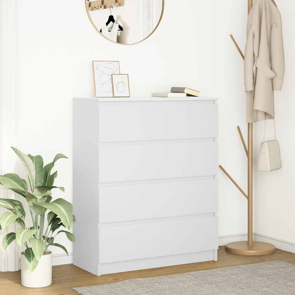 Dressoir 80x35x99 cm bewerkt hout wit is nu te koop bij PeponiXL, paradijselijk wonen!