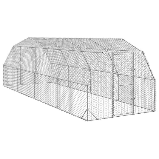 Kippenren 2,5x8x2,25 m gegalvaniseerd staal is nu te koop bij PeponiXL, paradijselijk wonen!