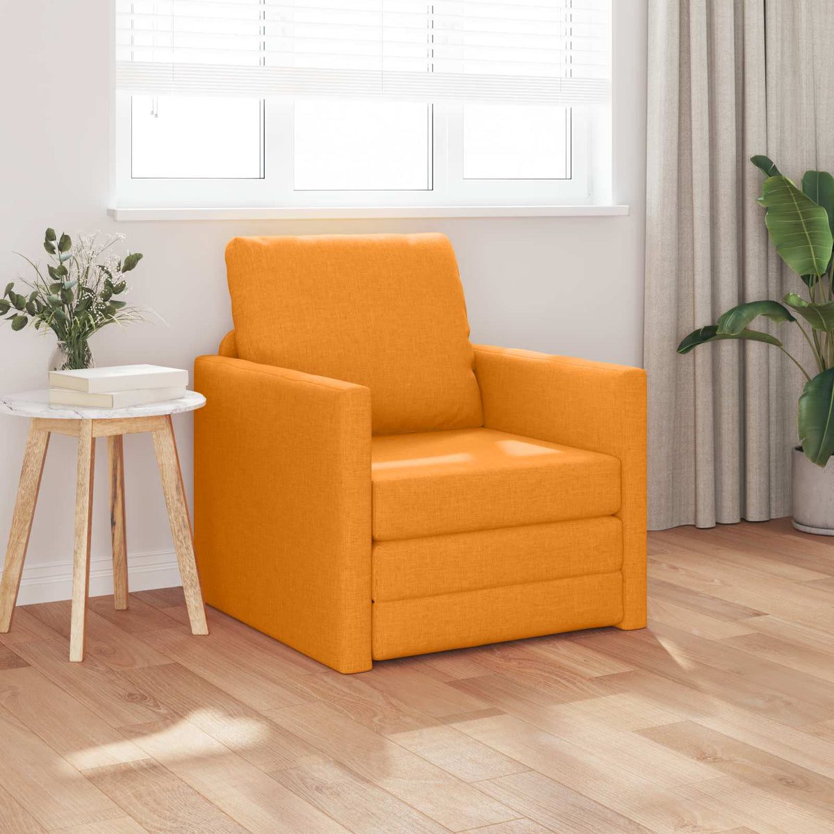 Slaapbank Donkergeel 74 x 77 x 81 cm Stof is nu te koop bij PeponiXL, paradijselijk wonen!