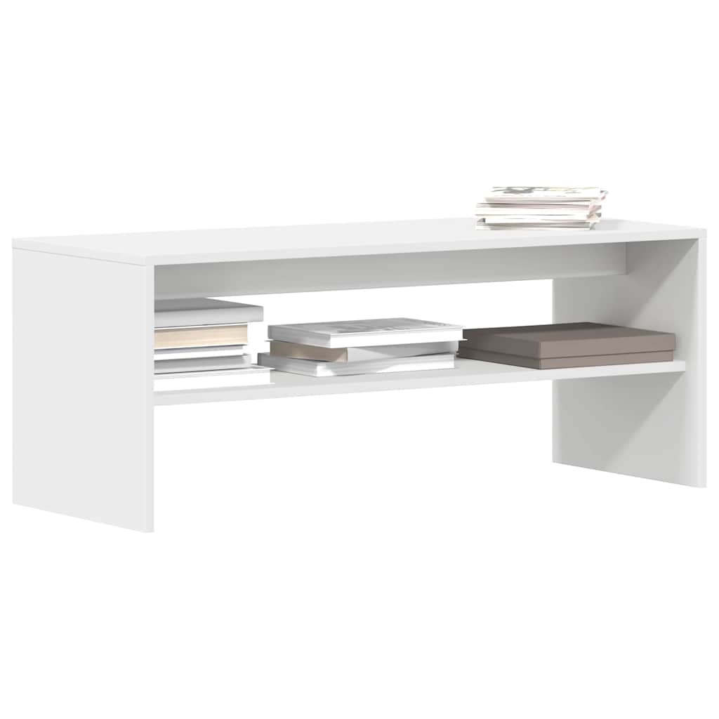 Tv-meubel 100x40x40 cm bewerkt hout wit is nu te koop bij PeponiXL, paradijselijk wonen!