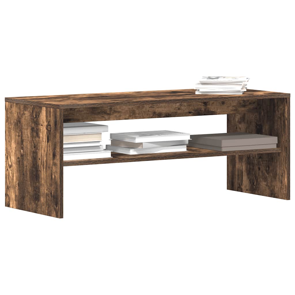 Tv-meubel 100x40x40 cm bewerkt hout gerookt eikenkleurig is nu te koop bij PeponiXL, paradijselijk wonen!
