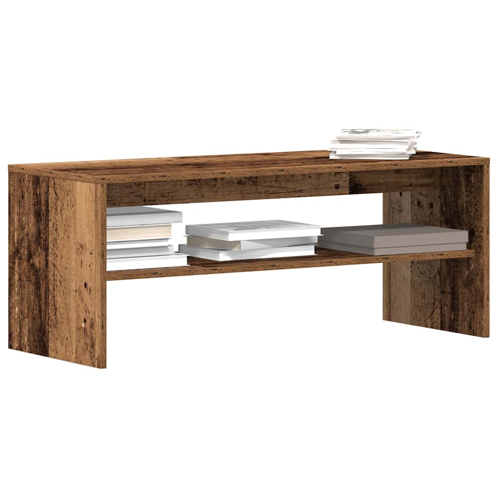 Tv-meubel 100x40x40 cm bewerkt hout oud houtkleurig is nu te koop bij PeponiXL, paradijselijk wonen!