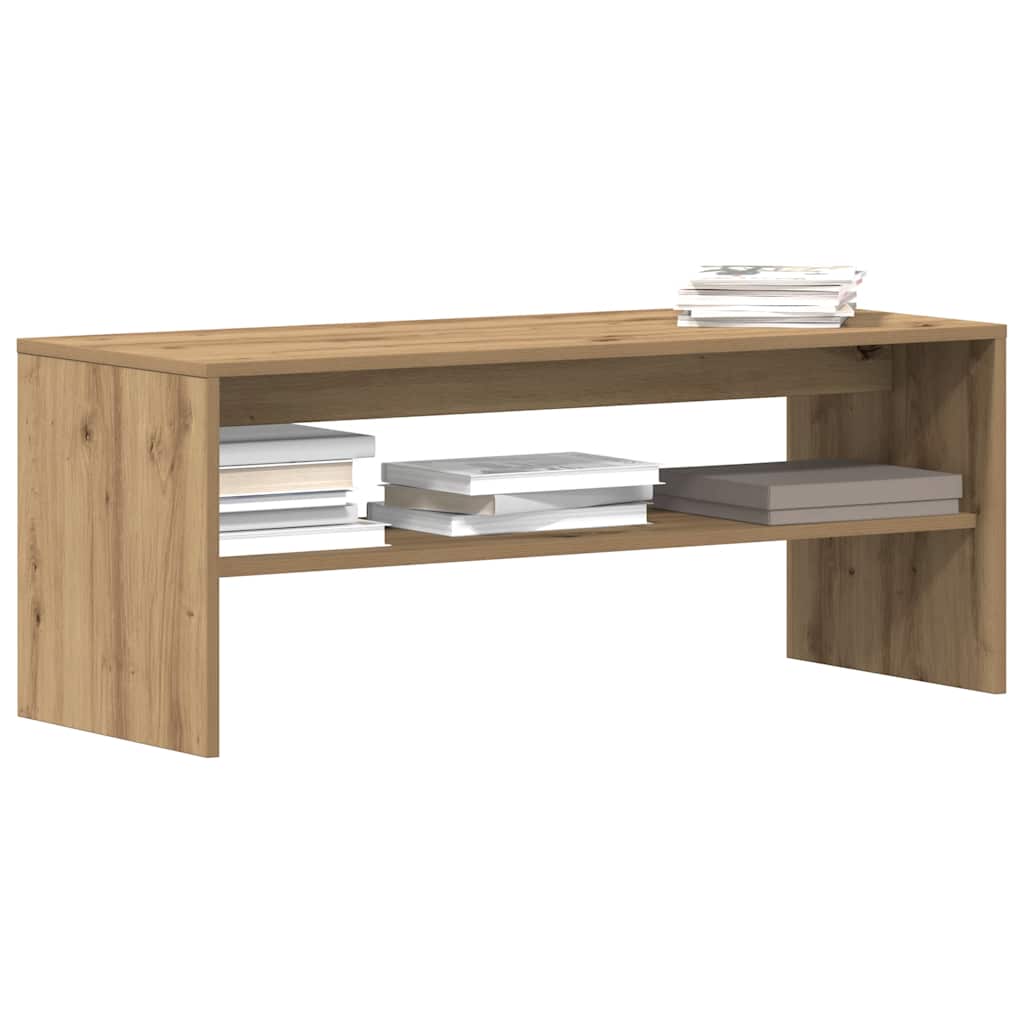 Tv-meubel 100x40x40 cm bewerkt hout artisanaal eikenkleurig is nu te koop bij PeponiXL, paradijselijk wonen!