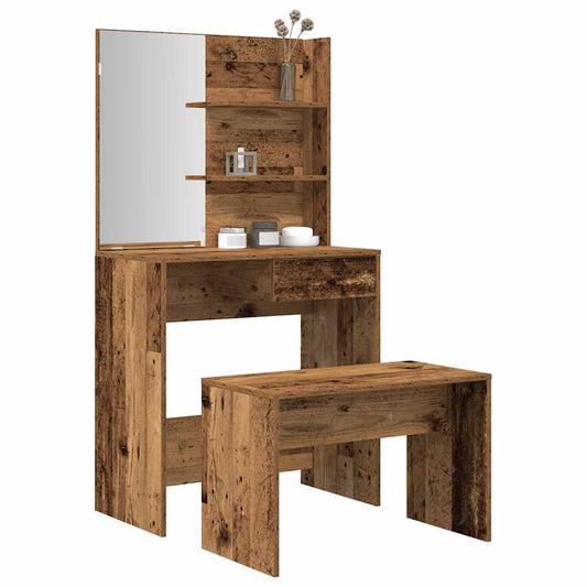 Kaptafelset bewerkt hout oud houtkleurig is nu te koop bij PeponiXL, paradijselijk wonen!
