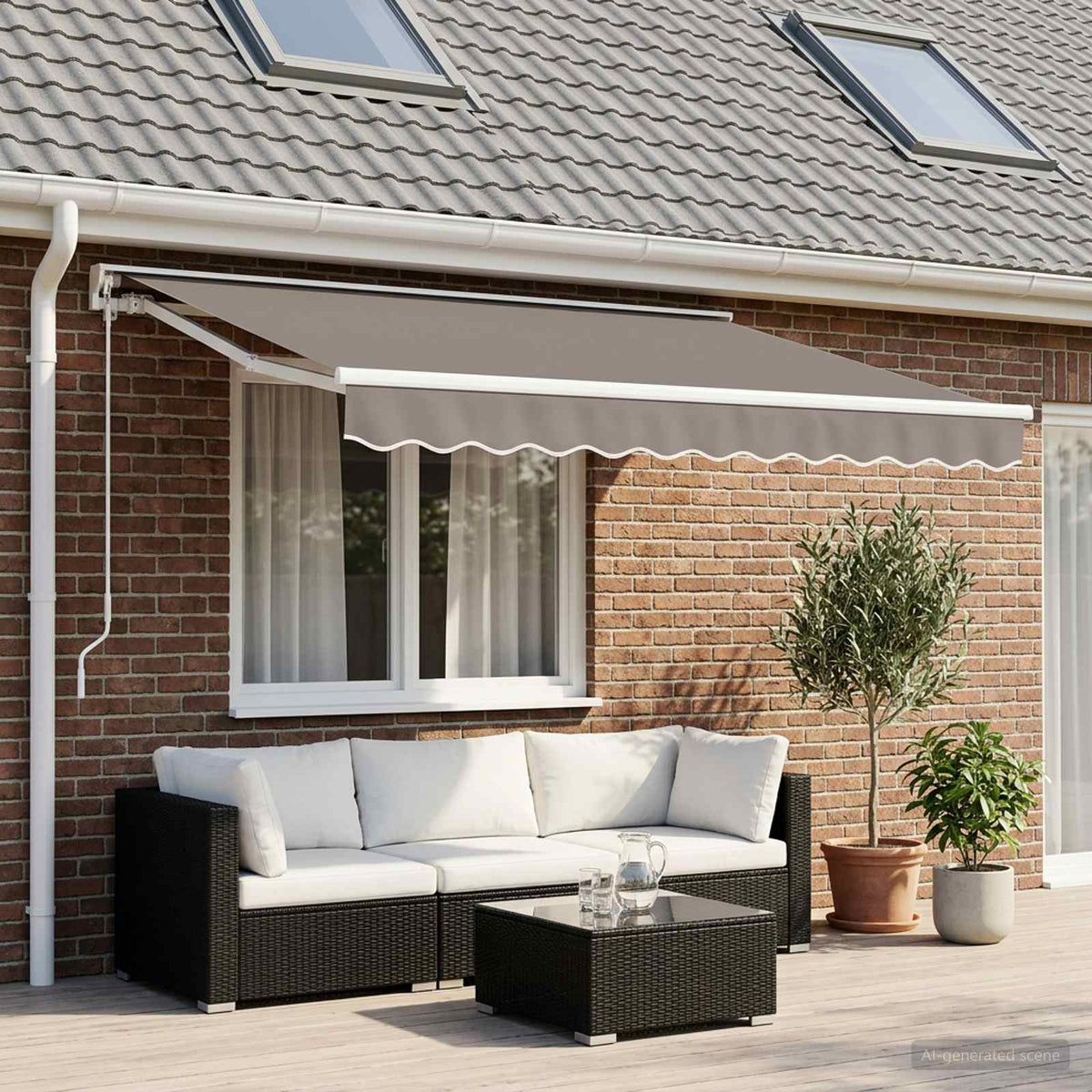 Vervangende volant voor 2,5 m Lichtgrijs Polyester is nu te koop bij PeponiXL, paradijselijk wonen!