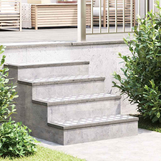 Trap Tread Rechthoekig 2 pcs Zilver 75 x 25 cm Aluminium is nu te koop bij PeponiXL, paradijselijk wonen!