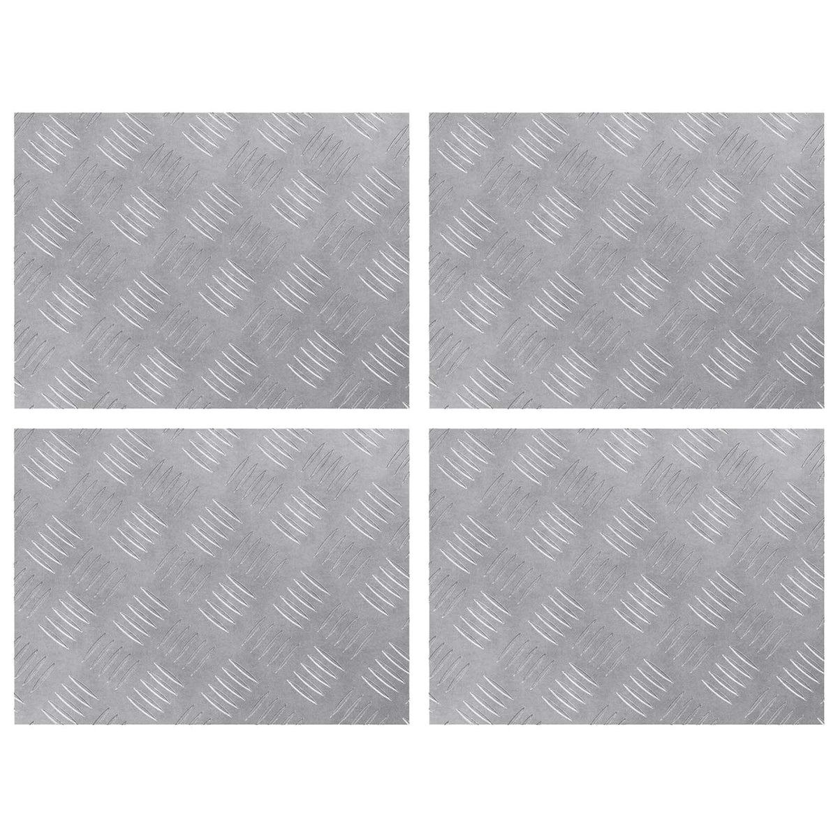 Trap Tread Rechthoekig 4 pcs Zilver 40 x 30 cm Aluminium is nu te koop bij PeponiXL, paradijselijk wonen!
