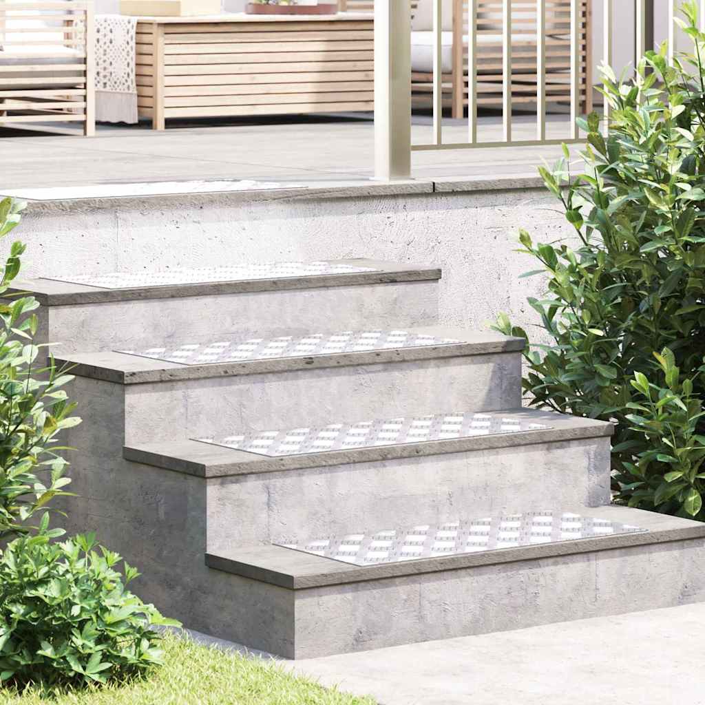 Trap Tread Rechthoekig 4 pcs Zilver 70 x 30 cm Aluminium is nu te koop bij PeponiXL, paradijselijk wonen!