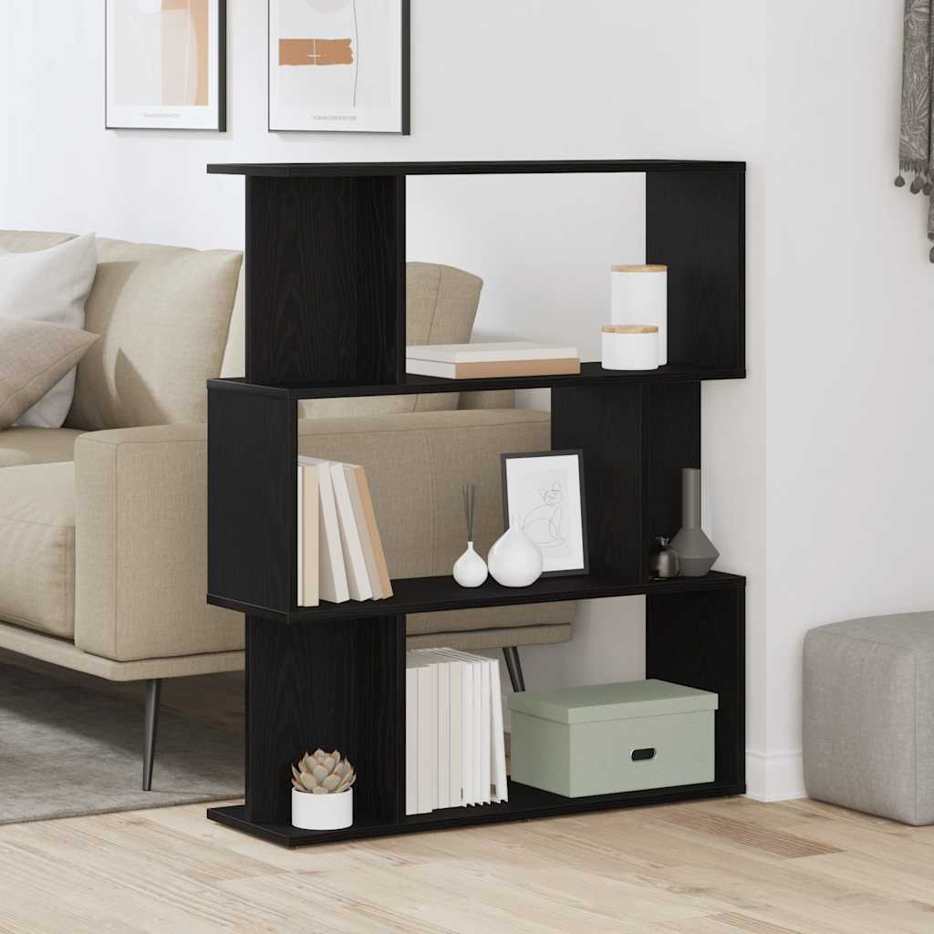 Boekenkast Zwart Eiken 80x24x96 cm Engineered Wood is nu te koop bij PeponiXL, paradijselijk wonen!