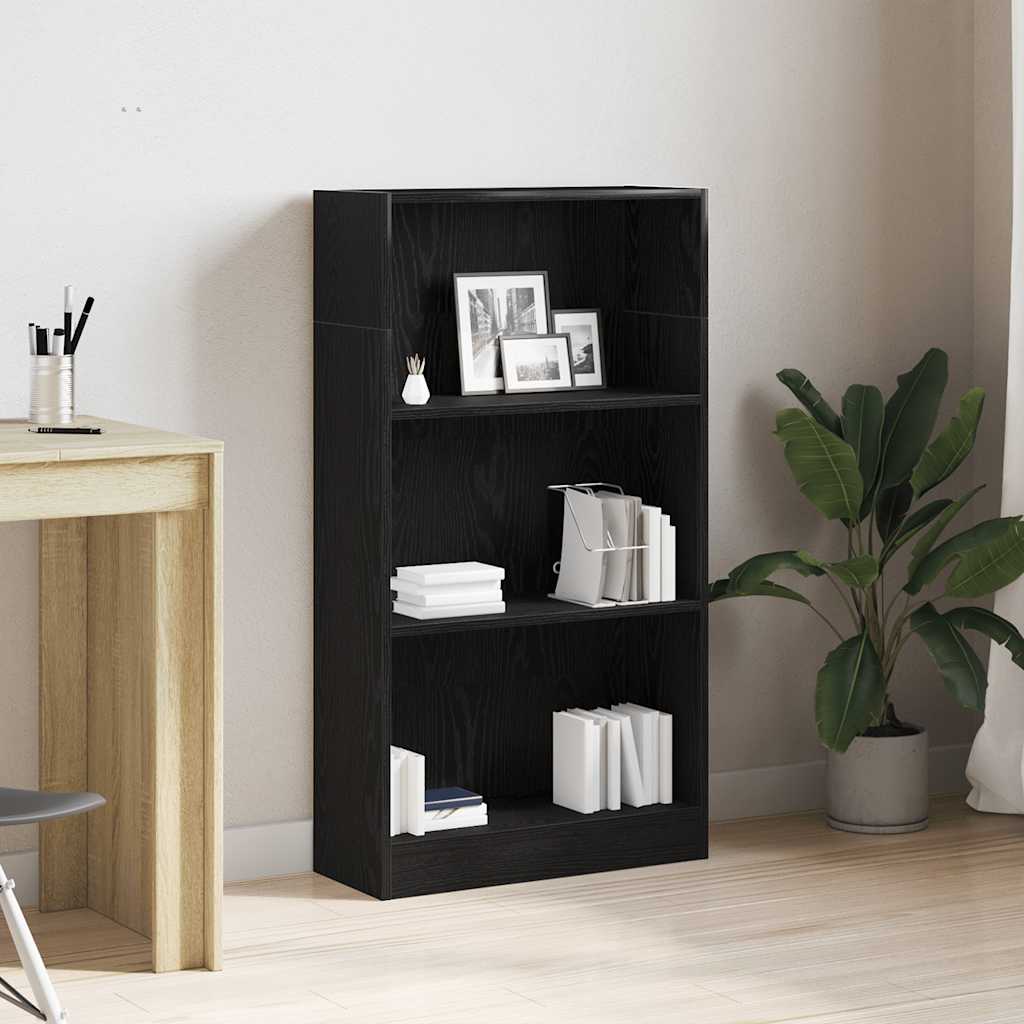 Boekenkast Zwart Eiken 60x24x109 cm Engineered Wood is nu te koop bij PeponiXL, paradijselijk wonen!