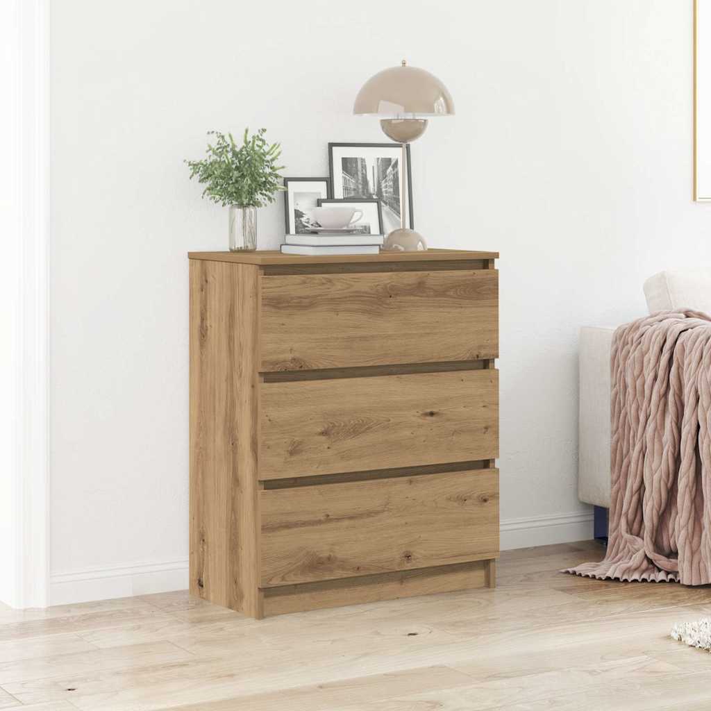 Dressoir 60x35x76 cm bewerkt hout artisanaal eikenkleur is nu te koop bij PeponiXL, paradijselijk wonen!