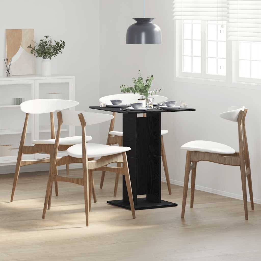 Bistrotafel Zwart Eiken 60x60x75 cm Bewerkt Hout is nu te koop bij PeponiXL, paradijselijk wonen!