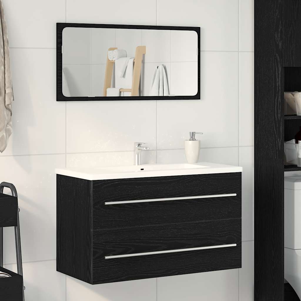Spoelbakkast Zwart Eiken 80x38,5x48 cm Engineered Wood is nu te koop bij PeponiXL, paradijselijk wonen!