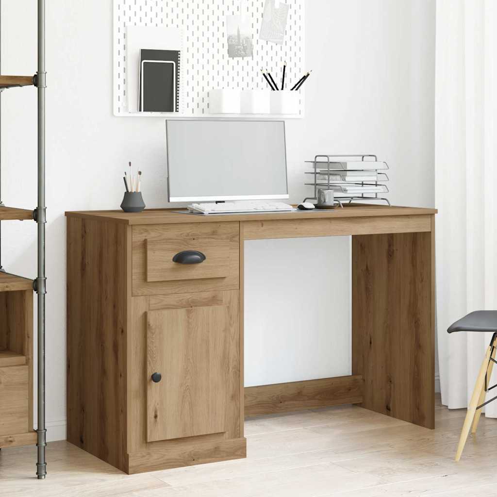 Bureau met lade Artisan Eiken 50 x 115 x 75 cm Bewerkt hout is nu te koop bij PeponiXL, paradijselijk wonen!