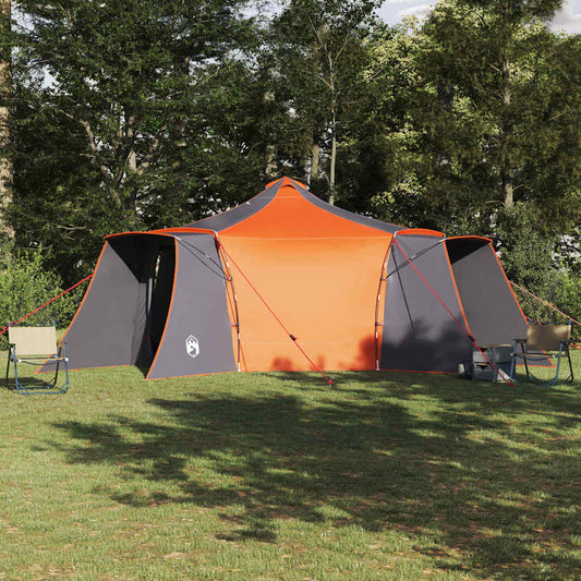 Tipi Tent met dak Grijs en Oranje 492 x 492 x 275 cm taft is nu te koop bij PeponiXL, paradijselijk wonen!