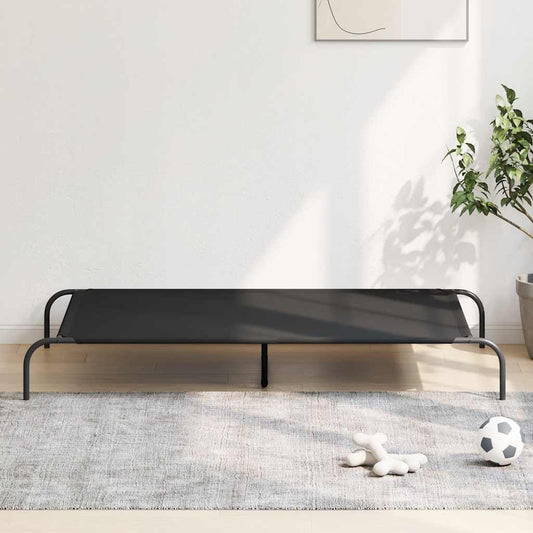 Hondenmand verhoogd 150x90x20 cm Oxford stof en staal zwart is nu te koop bij PeponiXL, paradijselijk wonen!
