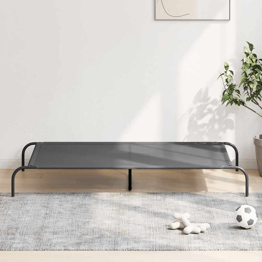 Hondenmand verhoogd 150x90x20 cm textiel en staal grijs is nu te koop bij PeponiXL, paradijselijk wonen!