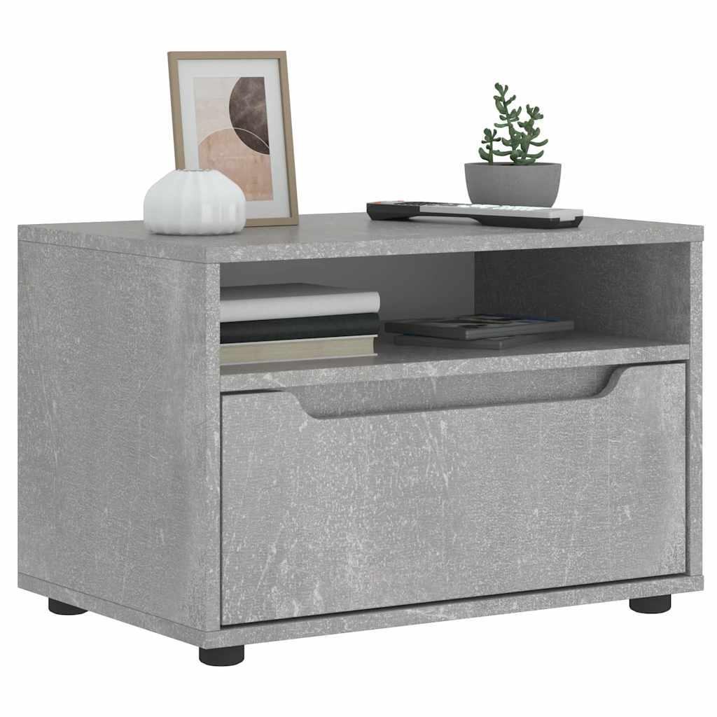 Tv-meubel VISNES 60x40x38 cm bewerkt hout betongrijs is nu te koop bij PeponiXL, paradijselijk wonen!