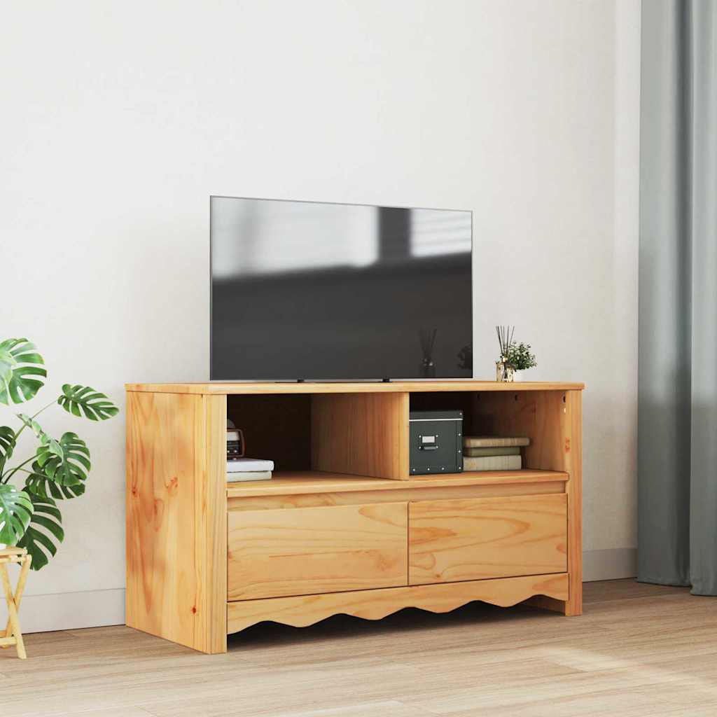 TV-kast Drammen Eiken 99 x 43 x 55 cm Massief grenenhout is nu te koop bij PeponiXL, paradijselijk wonen!
