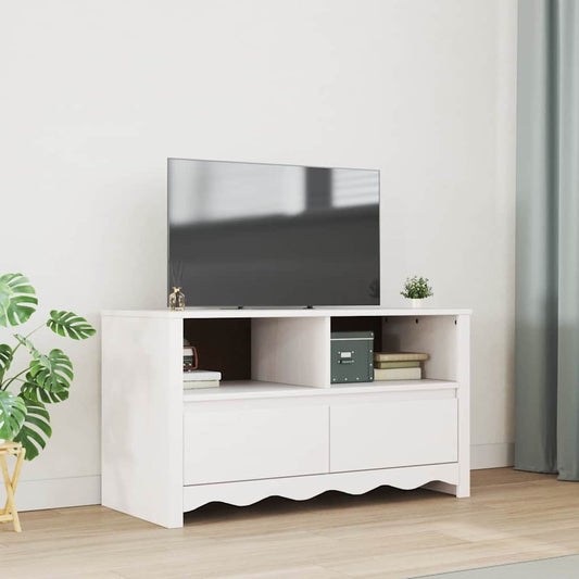 TV-kast met lade Drammen Wit 99 x 43 x 55 cm Massief grenenhout is nu te koop bij PeponiXL, paradijselijk wonen!