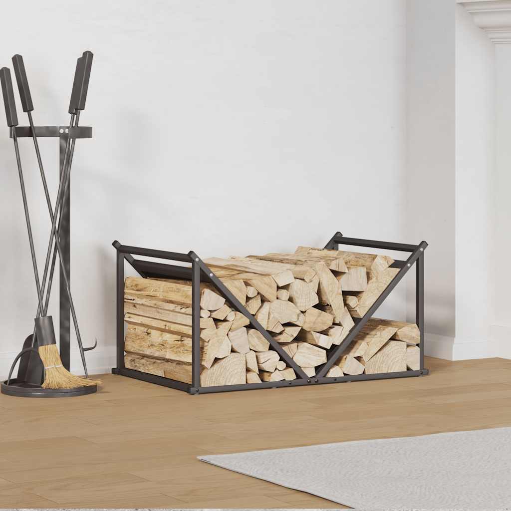 Brandhoutrek 70x43x34,5 cm koudgewalst staal zwart is nu te koop bij PeponiXL, paradijselijk wonen!