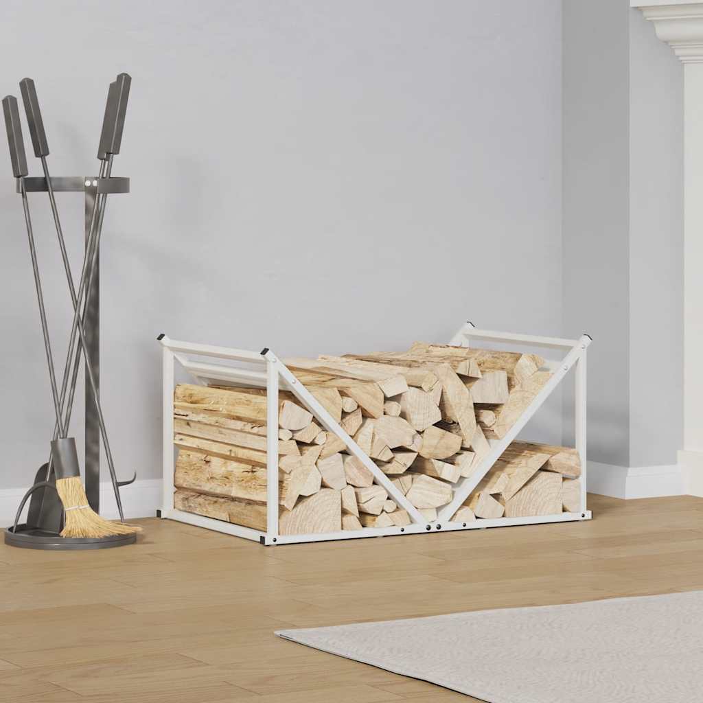 Brandhoutrek 70x43x34,5 cm koudgewalst staal wit is nu te koop bij PeponiXL, paradijselijk wonen!