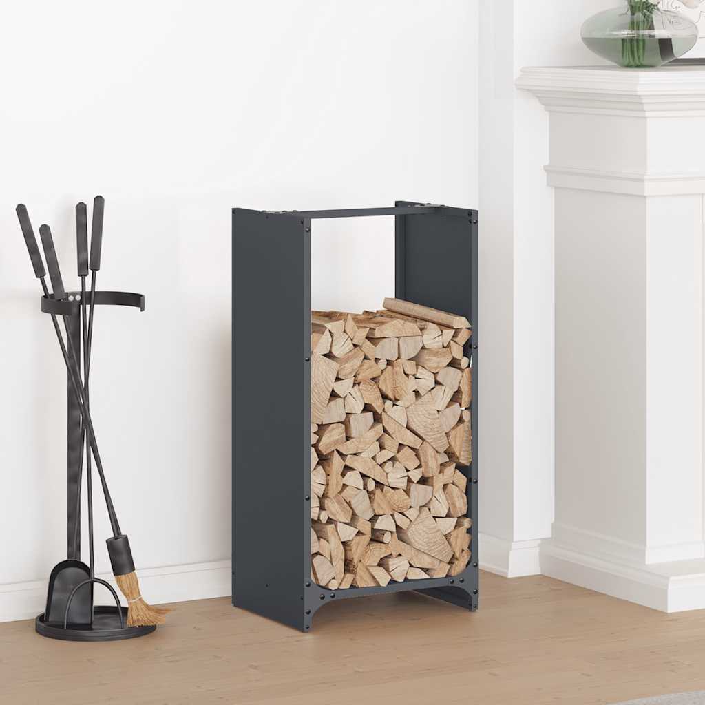 vidaXL Brandhoutrek 40x30x80 cm koudgewalst staal antraciet