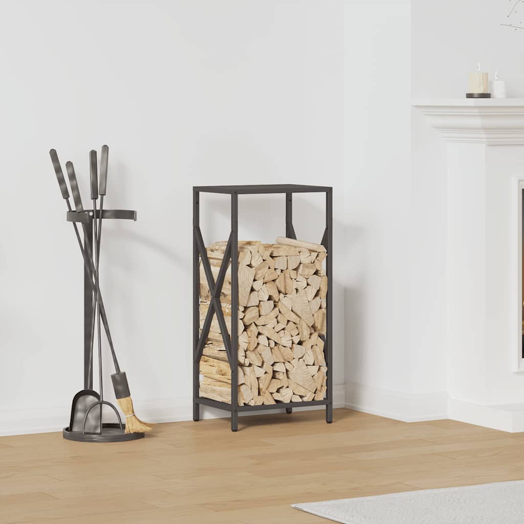 Brandhoutrek 34x25x70 cm koudgewalst staal zwart is nu te koop bij PeponiXL, paradijselijk wonen!