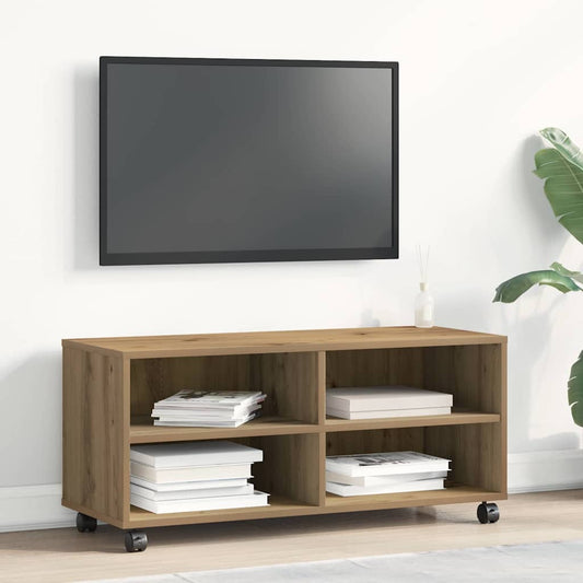 TV-kast Bruin 90 x 35 x 40,5 cm Bewerkt hout is nu te koop bij PeponiXL, paradijselijk wonen!