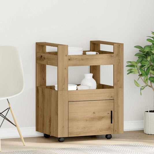 Keuken Trolley artisanaal eikenkleurig 60 x 45 x 80 cm is nu te koop bij PeponiXL, paradijselijk wonen!