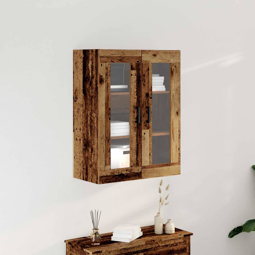 Wandkast Wandgemonteerd Oud Hout 69,5 x 34 x 90 cm Bewerkt hout is nu te koop bij PeponiXL, paradijselijk wonen!