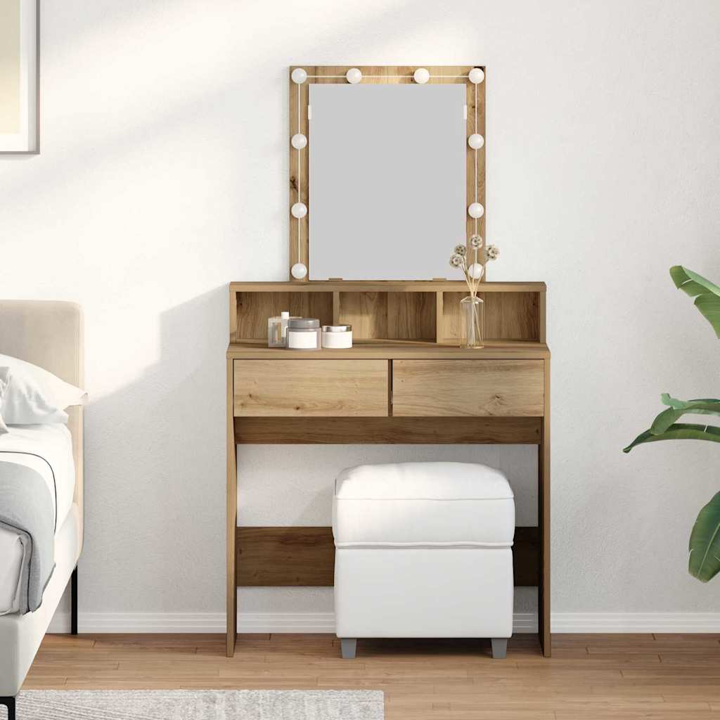 Kaptafel met lade artisanaal eikenkleurig 80 x 41 x 144,5 cm is nu te koop bij PeponiXL, paradijselijk wonen!