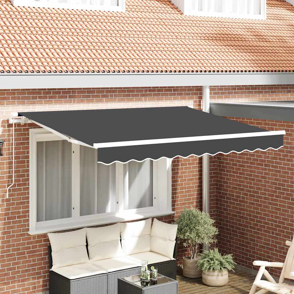 Inklapbaar Zonnescherm Antraciet 300 x 200 cm Stof is nu te koop bij PeponiXL, paradijselijk wonen!