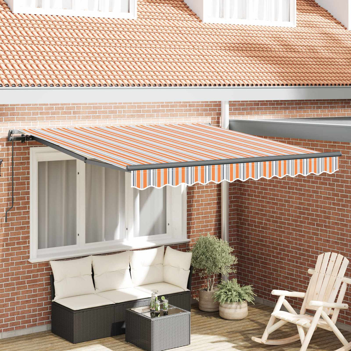 Inklapbaar Zonnescherm Multikleur 300 x 250 cm is nu te koop bij PeponiXL, paradijselijk wonen!