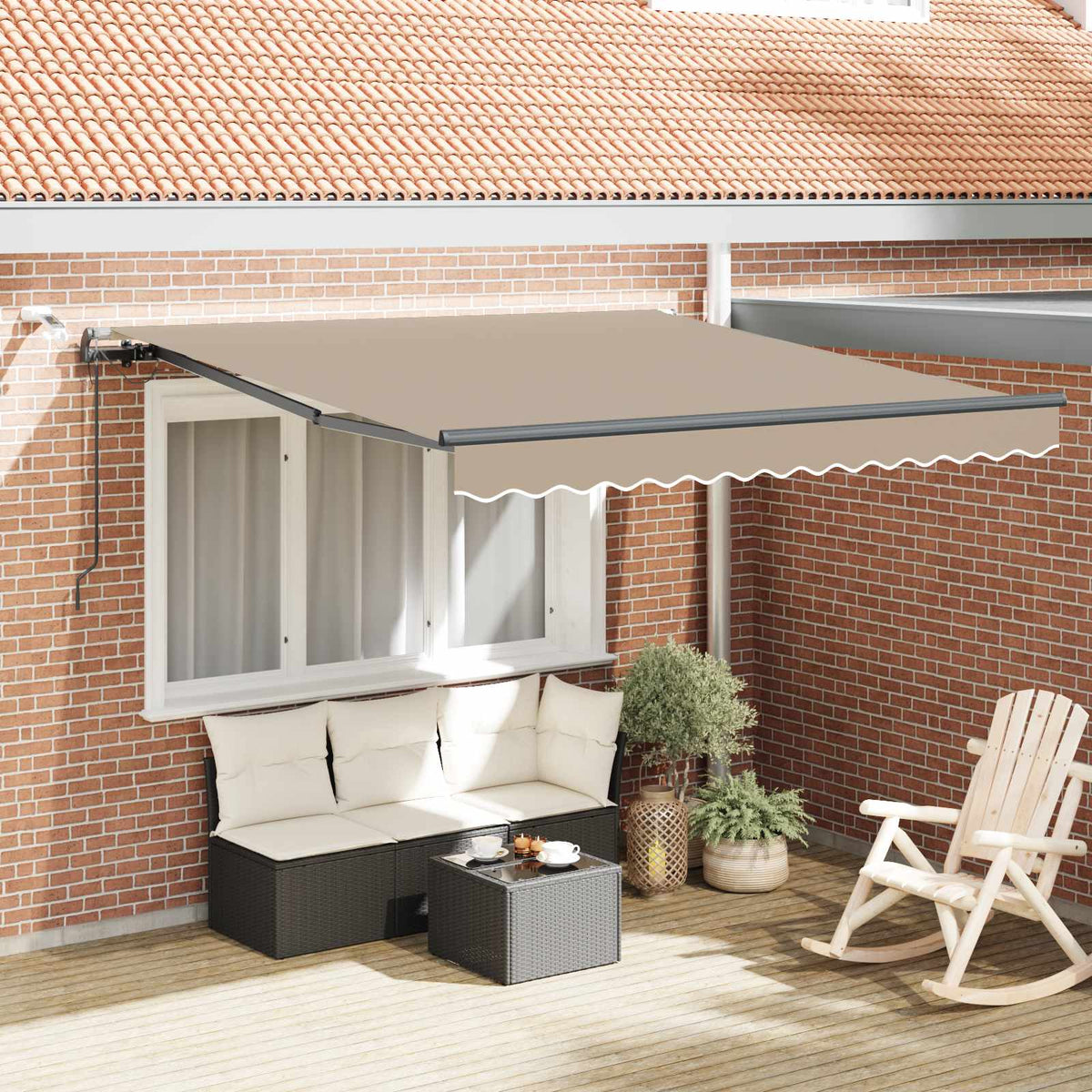 Luifeldoek met Beige 350 x 250 cm Polyester is nu te koop bij PeponiXL, paradijselijk wonen!
