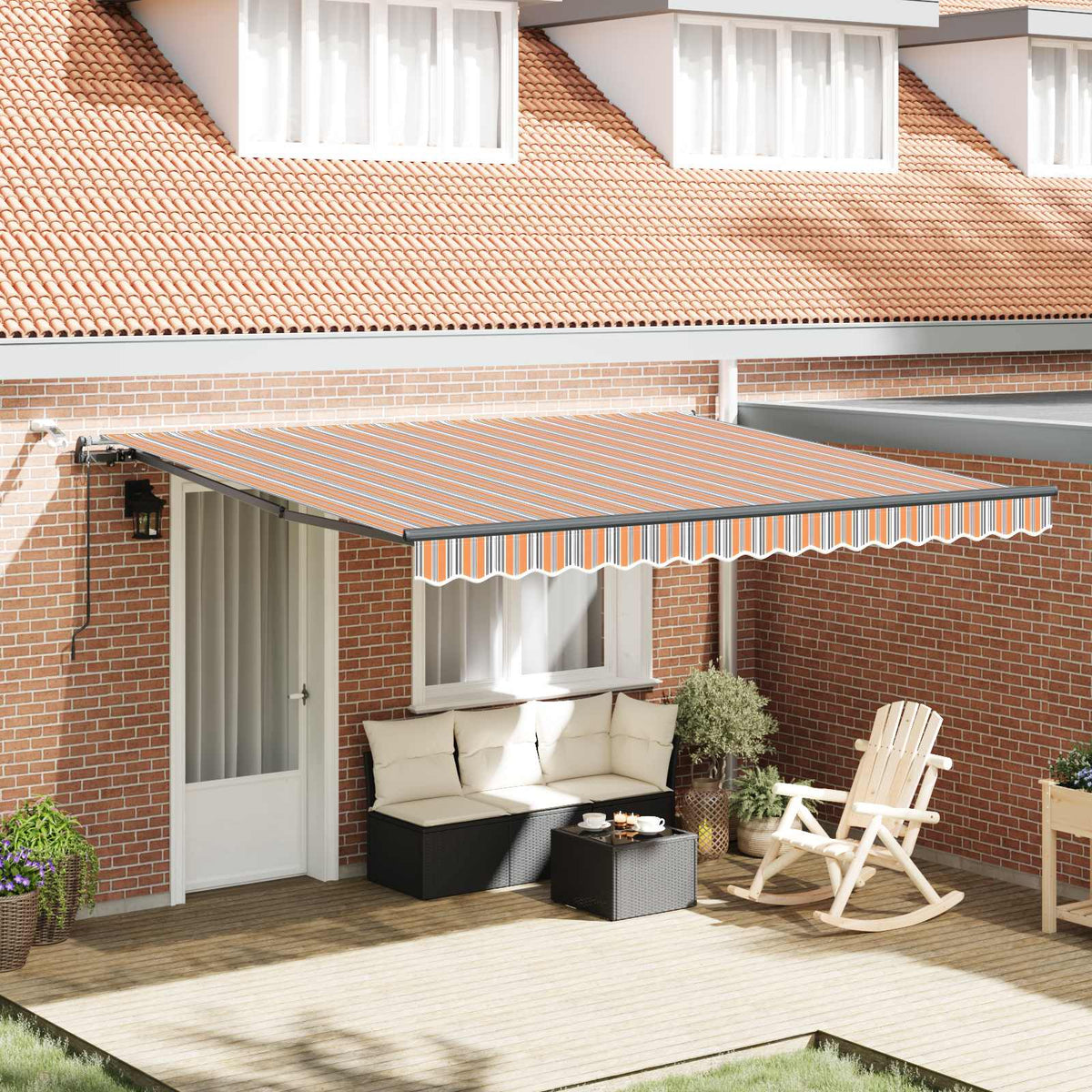 Luifeldoek met Multikleur 400 × 300 cm Polyester is nu te koop bij PeponiXL, paradijselijk wonen!