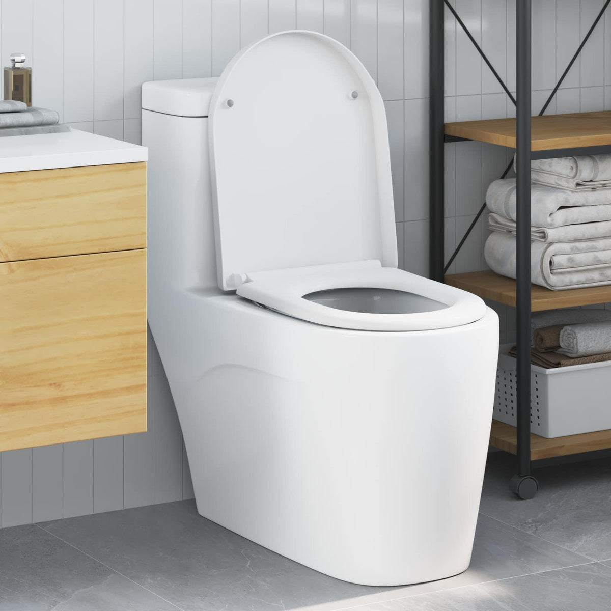 Toiletzitting Wit 49 x 36 x 4 cm Duroplast is nu te koop bij PeponiXL, paradijselijk wonen!