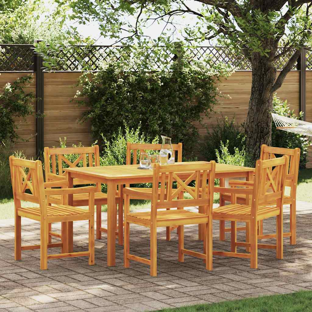 Tuinbank 6 pcs Naturel 56 x 55,5 x 90 cm Massief Acaciahout is nu te koop bij PeponiXL, paradijselijk wonen!