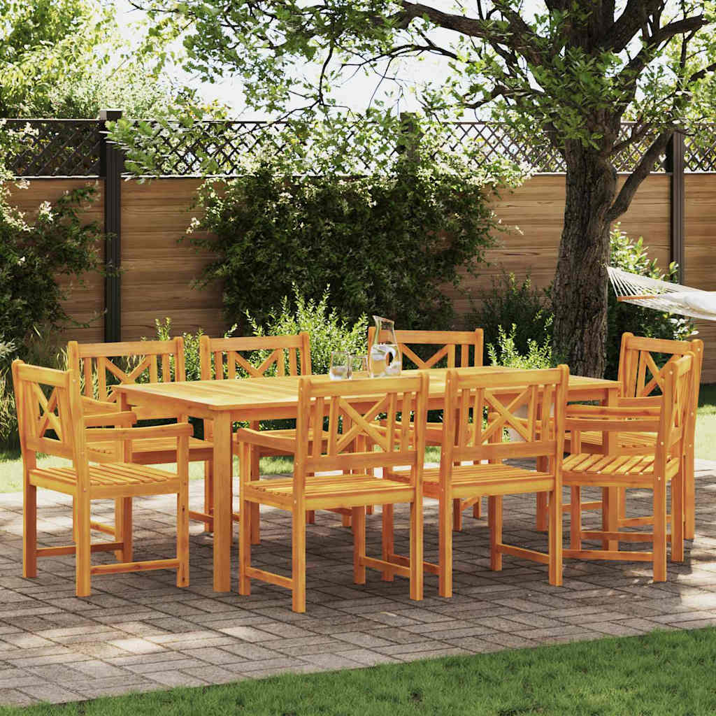 Tuinbank 8 pcs Naturel 56 x 55,5 x 90 cm Massief Acaciahout is nu te koop bij PeponiXL, paradijselijk wonen!