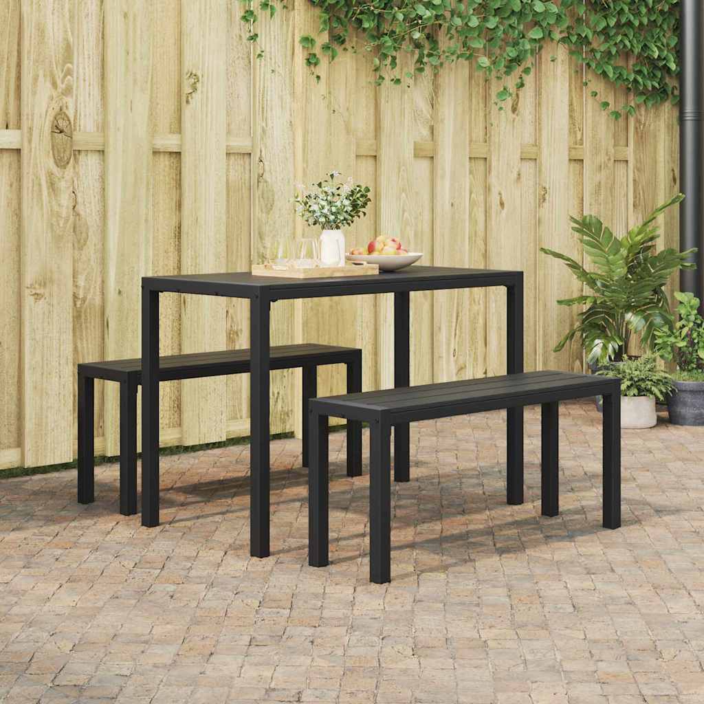 Tuin eettafelset 3 pcs Antraciet Staal is nu te koop bij PeponiXL, paradijselijk wonen!