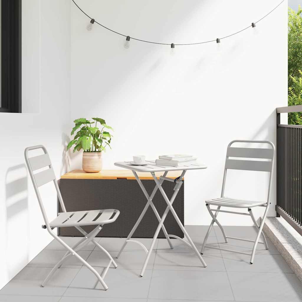 Bistroset 3 pcs Beige Staal is nu te koop bij PeponiXL, paradijselijk wonen!