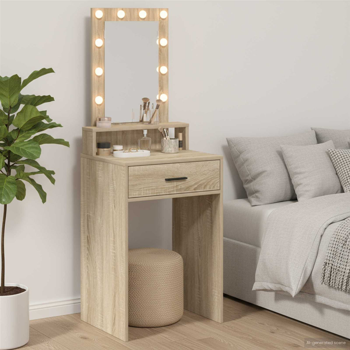 Plafondtafel met lade Bruin 50 x 41 x 140 cm Bewerkt hout is nu te koop bij PeponiXL, paradijselijk wonen!