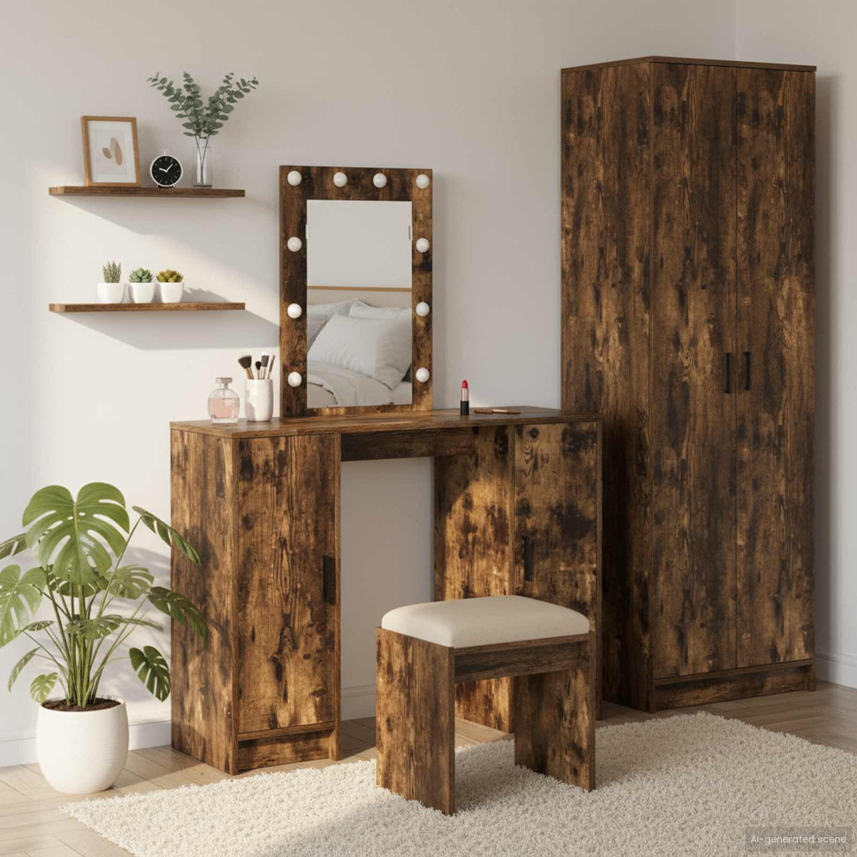 Plafondtafel met opslag Bruin 102 x 33 x 135 cm Bewerkt hout is nu te koop bij PeponiXL, paradijselijk wonen!