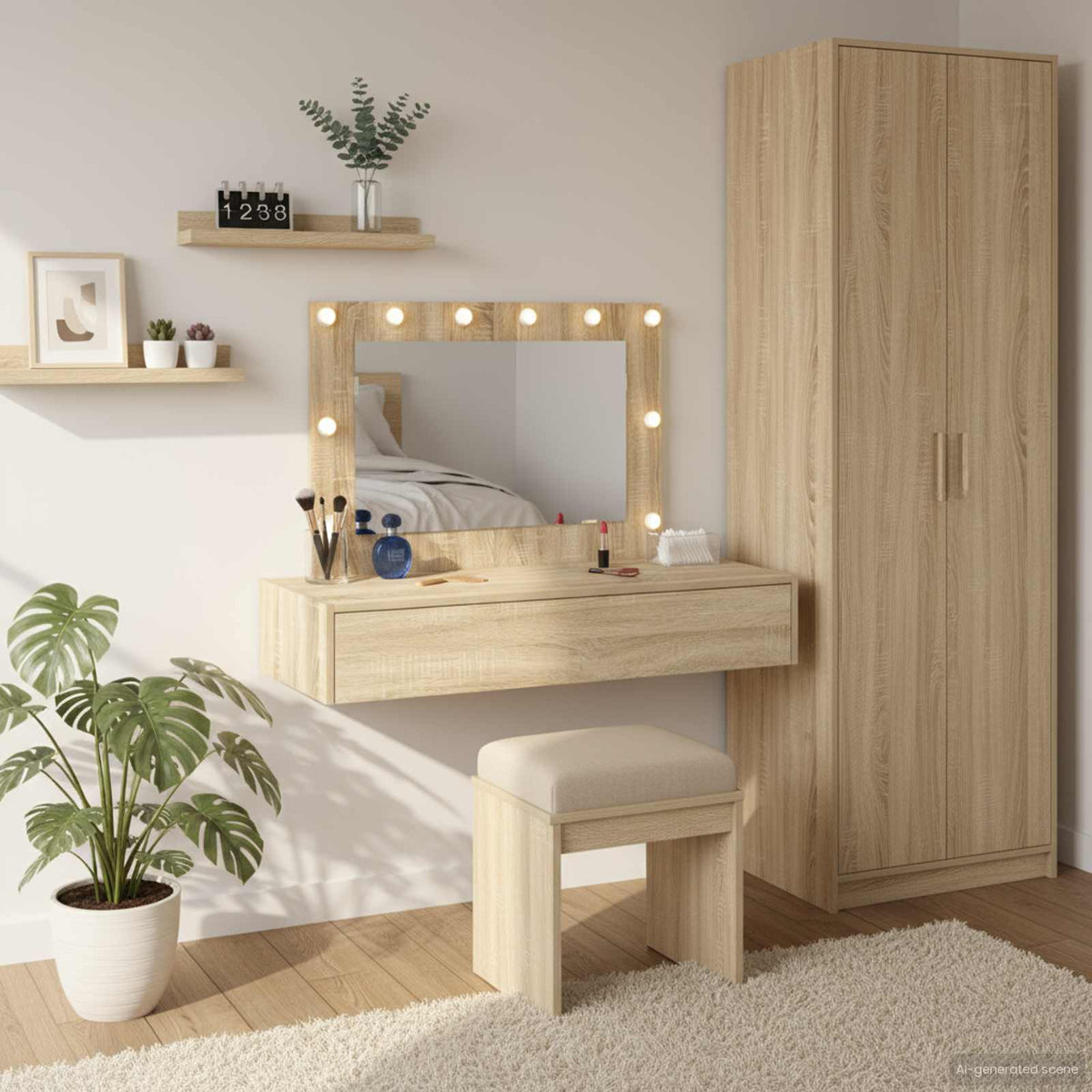 Plafondtafel met lade Bruin 100 x 40 x 70 cm Bewerkt hout is nu te koop bij PeponiXL, paradijselijk wonen!